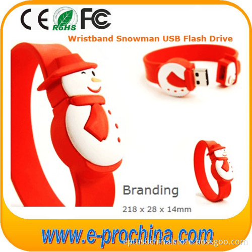 Wristband Snowman USB Flash Drive